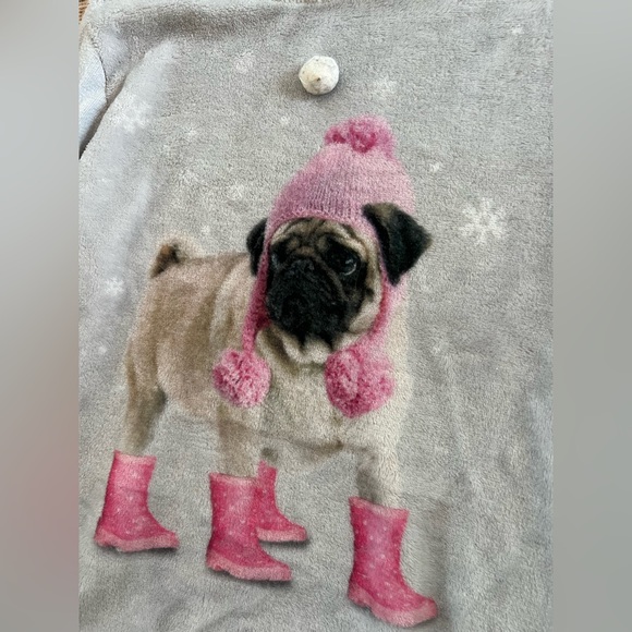 Girls Kids Sweatshirt with Pink Pug Design - Picture 2 of 3